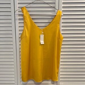 Ekouaer Canary Yellow Sleeveless Blouse
